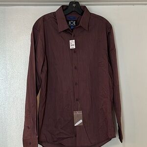 NWT Joseph Abboud burgundy button down